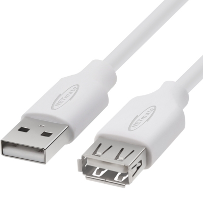 강원전자 넷메이트 USB2.0 연장 AM-AF 케이블 1.8m (화이트) NM-TUF218