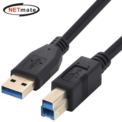 강원전자 넷메이트 USB3.0 AM-BM 케이블 2m (블랙) NM-UB320BKZ
