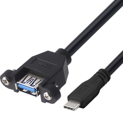 강원전자 넷메이트 USB3.0 연장 CM-AF 판넬형 케이블 2m (블랙) NM-UCF320SB