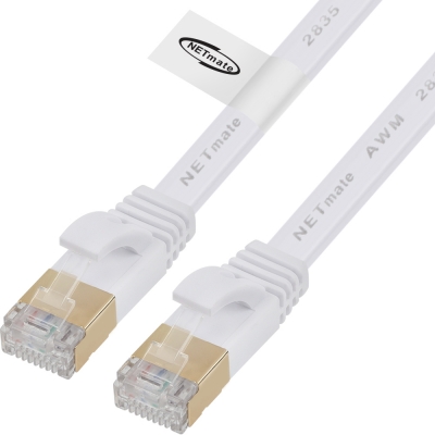 강원전자 넷메이트 CAT.7 STP FLAT 랜 케이블 10m (화이트) NM-UF7100W