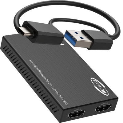 강원전자 넷메이트 USB3.0 to 듀얼 HDMI DisplayLink 컨버터 NM-UHM03