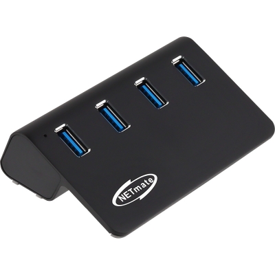 강원전자 넷메이트 USB3.2 4포트 허브 (블랙) NM-UT324B