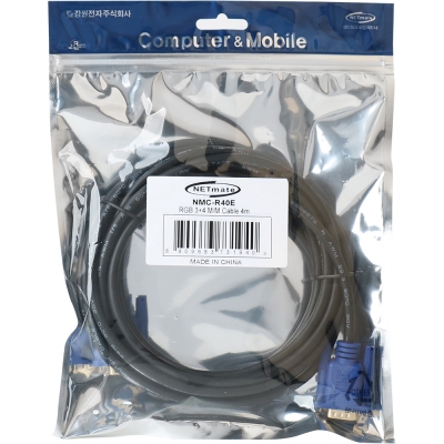 강원전자 넷메이트 RGB 3+4 모니터 케이블 4m (블랙) NMC-R40E