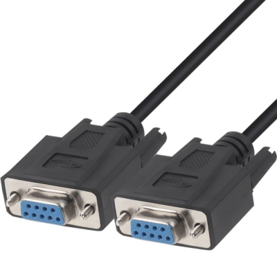 강원전자 넷메이트 9핀 F/F NULL MODEM 케이블 1.8m (블랙) NMC-SFF18B