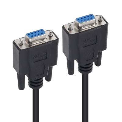 강원전자 넷메이트 9핀 F/F NULL MODEM 케이블 5m (블랙) NMC-SFF50B