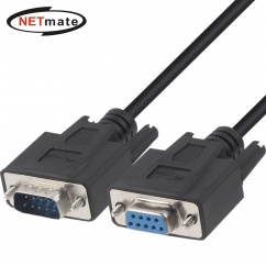 강원전자 넷메이트 9핀 M/F NULL MODEM 케이블 1.8m (블랙) NMC-SFM18B