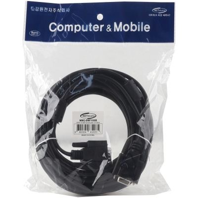 강원전자 넷메이트 9핀 연장 M/F 케이블 10m (블랙) NMC-SMF100B