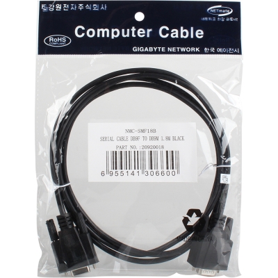 강원전자 넷메이트 9핀 연장 M/F 케이블 1.8m (블랙) NMC-SMF18B
