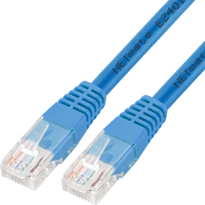강원전자 넷메이트 CAT.5E UTP 랜 케이블 1m, 블루 NMC-U501BL