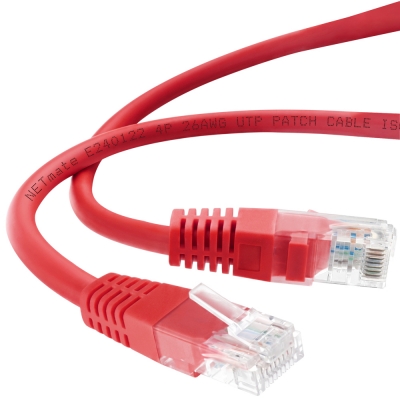 강원전자 넷메이트 CAT.5E UTP 랜 케이블 3m, 레드 NMC-U503R