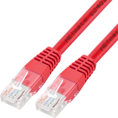 강원전자 넷메이트 CAT.5E UTP 랜 케이블 3m, 레드 NMC-U503R