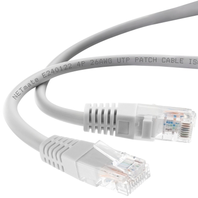 강원전자 넷메이트 CAT.5E UTP 랜 케이블 10m, 그레이 NMC-U5100G