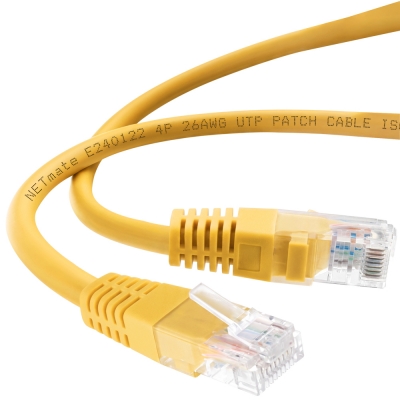 강원전자 넷메이트 CAT.5E UTP 랜 케이블 10m, 옐로우 NMC-U510Y