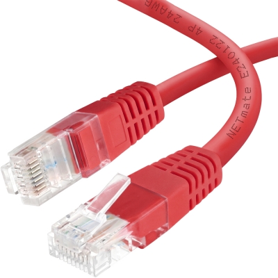강원전자 넷메이트 CAT.6 UTP 랜 케이블 1m, 레드 NMC-U601R