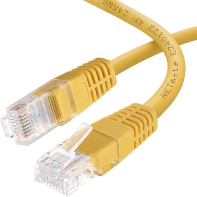 강원전자 넷메이트 CAT.6 UTP 랜 케이블 20m, 옐로우 NMC-U620Y