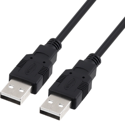 강원전자 넷메이트 USB2.0 AM-AM 케이블 1.8m (블랙) NMC-UA218BK