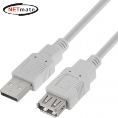강원전자 넷메이트 USB2.0 연장 AM-AF 케이블 0.3m (그레이) NMC-UF203