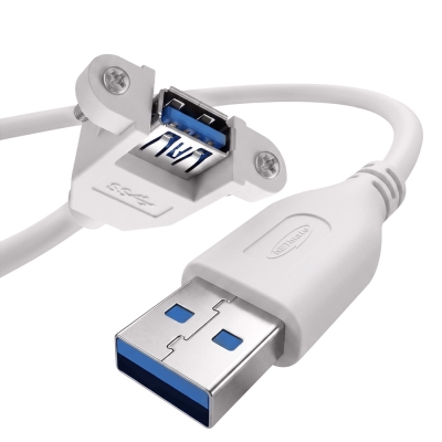 강원전자 넷메이트 USB3.0 연장 AM-AF 판넬형 케이블 1m, 화이트 NMC-UF310SW