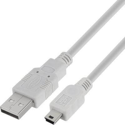 강원전자 넷메이트 USB2.0 AM-Mini 5핀 케이블 0.15m (그레이) NMC-UM2015
