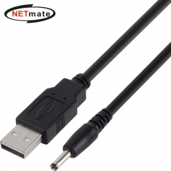 강원전자 넷메이트 USB 전원 케이블 1m (3.5x1.4mm/18W/블랙) NMC-UP141018B