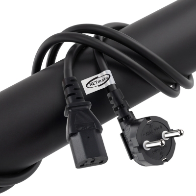 강원전자 넷메이트 3구 AC 파워코드 전원케이블 3m, 꺾임형 블랙 NMP-SPC030