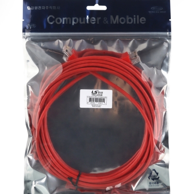 LS전선 CAT.5E UTP 랜 케이블 5m (레드) NMX-LS550R