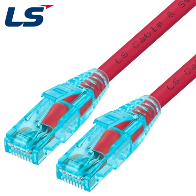 LS전선 CAT.6 UTP EZ 플러그 랜 케이블 0.5m (레드) NMX-LS605R
