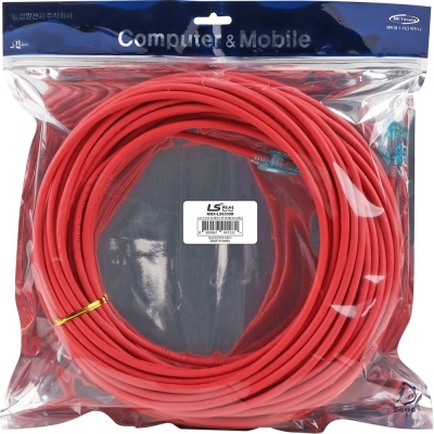 LS전선 CAT.6 UTP EZ 플러그 랜 케이블 30m (레드) NMX-LS6300R