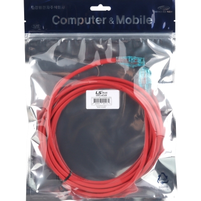 LS전선 CAT.6 UTP EZ 플러그 랜 케이블 3m (레드) NMX-LS630R