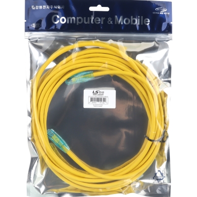 LS전선 CAT.6 UTP EZ 플러그 랜 케이블 5m (옐로우) NMX-LS650Y