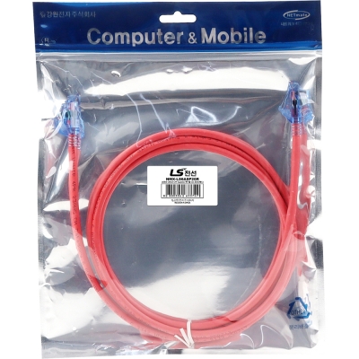 LS전선 CAT.6A UTP Supreme 랜 케이블 2m (레드) NMX-LS6ASP20R